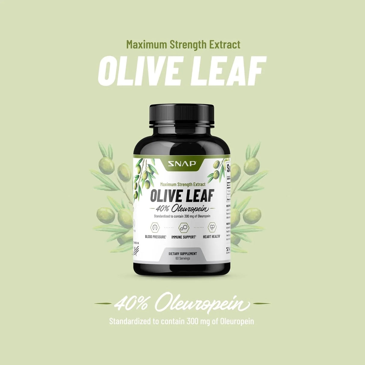 SNAP - Snap Supplements Olive Leaf Extract 60 Capsulas - The Red Vitamin MX - Suplementos Alimenticios - {{ shop.shopifyCountryName }}