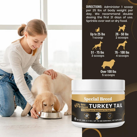 SPECIAL BREED - Special Breed Organic Turkey Tail Mushroom for Dogs 100Gr. - The Red Vitamin MX - Suplementos Herbales Para Perros - {{ shop.shopifyCountryName }}