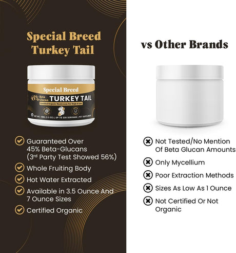 SPECIAL BREED - Special Breed Organic Turkey Tail Mushroom for Dogs 100Gr. - The Red Vitamin MX - Suplementos Herbales Para Perros - {{ shop.shopifyCountryName }}