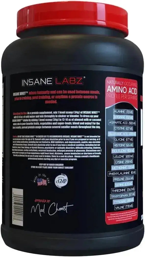 INSANE LABZ - Insane Labz Insane Whey 100% Muscle Building Whey Protein 30 Servicios Strawberries & Cream 1 Kg. - The Red Vitamin MX - Suplementos Alimenticios - {{ shop.shopifyCountryName }}