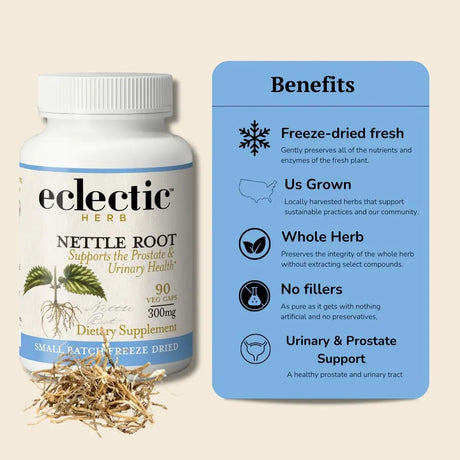 ECLECTIC HERB - Eclectic Institute Raw Fresh Freeze-Dried Non-GMO Nettle Root 90 Capsulas - The Red Vitamin MX - Suplementos Alimenticios - {{ shop.shopifyCountryName }}