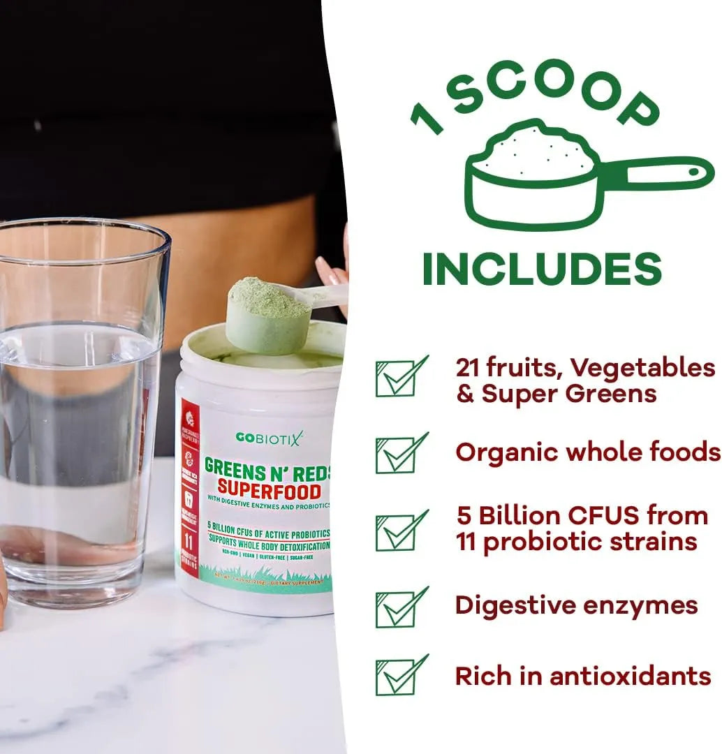 GOBIOTIX - GOBIOTIX Super Greens and Reds Powder Mango 216Gr. - The Red Vitamin MX - Suplementos Alimenticios - {{ shop.shopifyCountryName }}