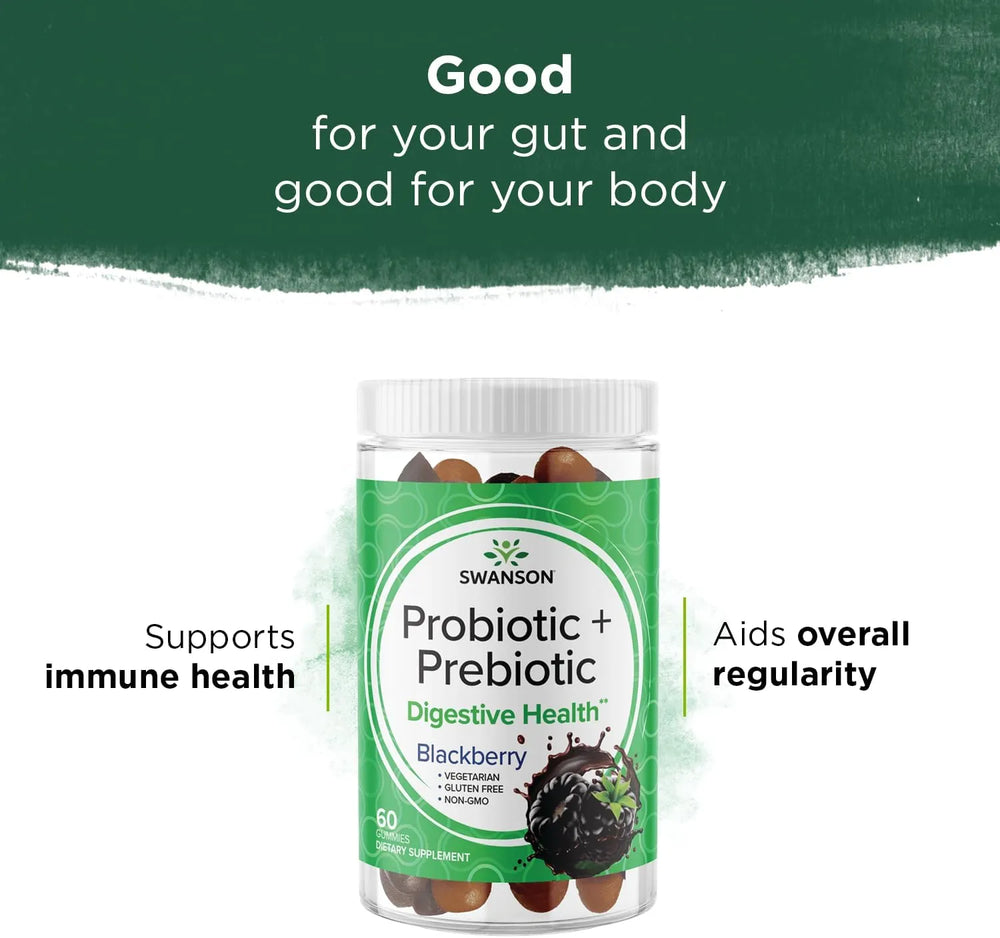 SWANSON - Swanson Probiotic + Prebiotic Gummies 60 Gomitas - The Red Vitamin MX - Suplementos Alimenticios - {{ shop.shopifyCountryName }}