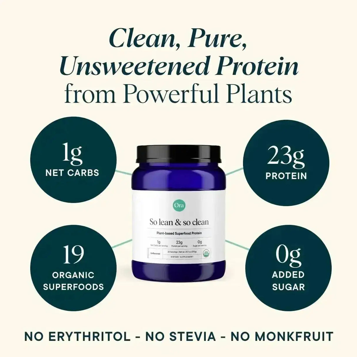 ORA ORGANIC - Ora Organic Vegan Protein Powder Unflavored 20 Servicios 594Gr. - The Red Vitamin MX - Suplementos Alimenticios - {{ shop.shopifyCountryName }}