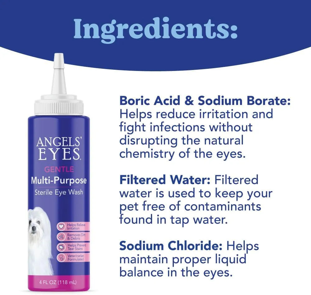 ANGELS' EYES - ANGELS' EYES Multi-Purpose Sterile Eye Wash 4 Fl.Oz. - The Red Vitamin MX - Cuidado De Los Ojos De Los Perros - {{ shop.shopifyCountryName }}