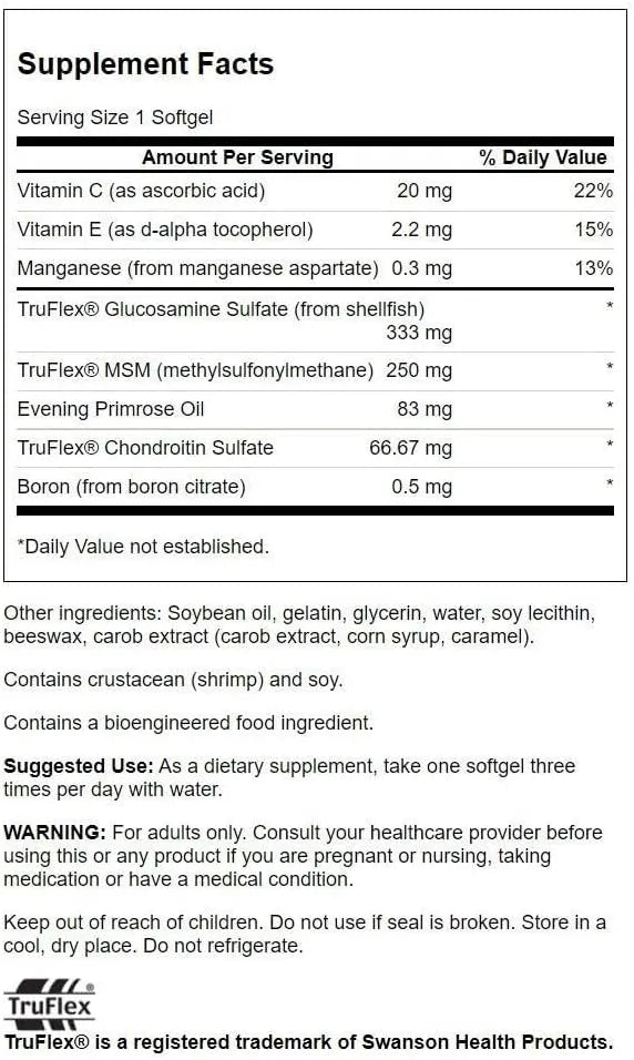 SWANSON - Swanson Joint Care 120 Capsulas Blandas - The Red Vitamin MX - Suplementos Alimenticios - {{ shop.shopifyCountryName }}