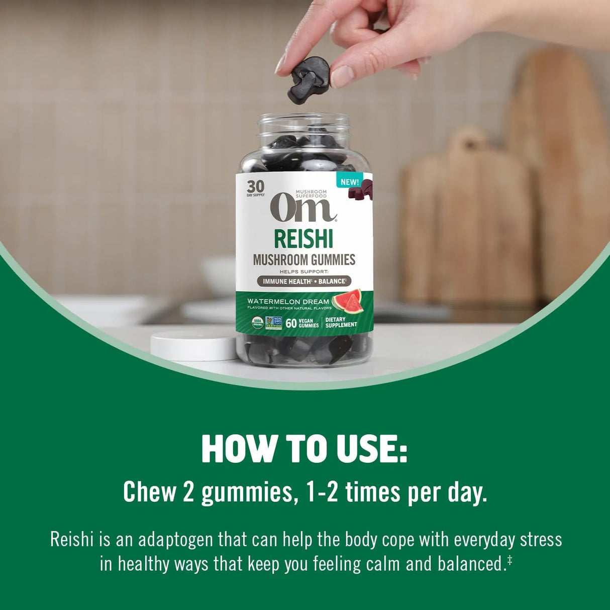 OM - OM Mushroom Superfood Reishi Gummies 60 Gomitas - The Red Vitamin MX - Suplementos Alimenticios - {{ shop.shopifyCountryName }}