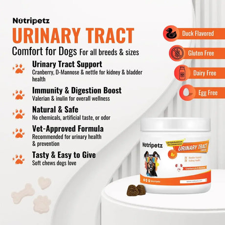 NUTRIPETZ - Nutripetz Urinary Comfort Chews for Dogs 120 Masticables - The Red Vitamin MX - Salud De Tracto Urinario Para Perros - {{ shop.shopifyCountryName }}