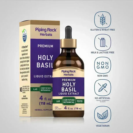 PIPING ROCK - Piping Rock Holy Basil Liquid Extract 4 Fl.Oz. - The Red Vitamin MX - Suplementos Alimenticios - {{ shop.shopifyCountryName }}