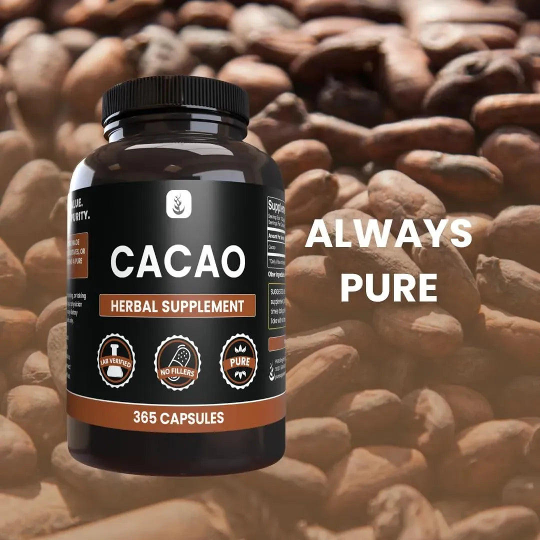 PURE ORIGINAL INGREDIENTS - Pure Original Ingredients Cacao 365 Capsulas - The Red Vitamin MX - Suplementos Alimenticios - {{ shop.shopifyCountryName }}