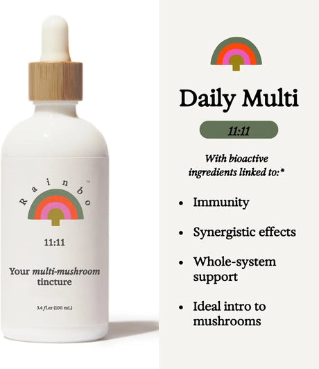 RAINBO - Rainbo 11:11 Multi Mushroom Tincture 3.4 Fl.Oz. - The Red Vitamin MX - Suplementos Alimenticios - {{ shop.shopifyCountryName }}