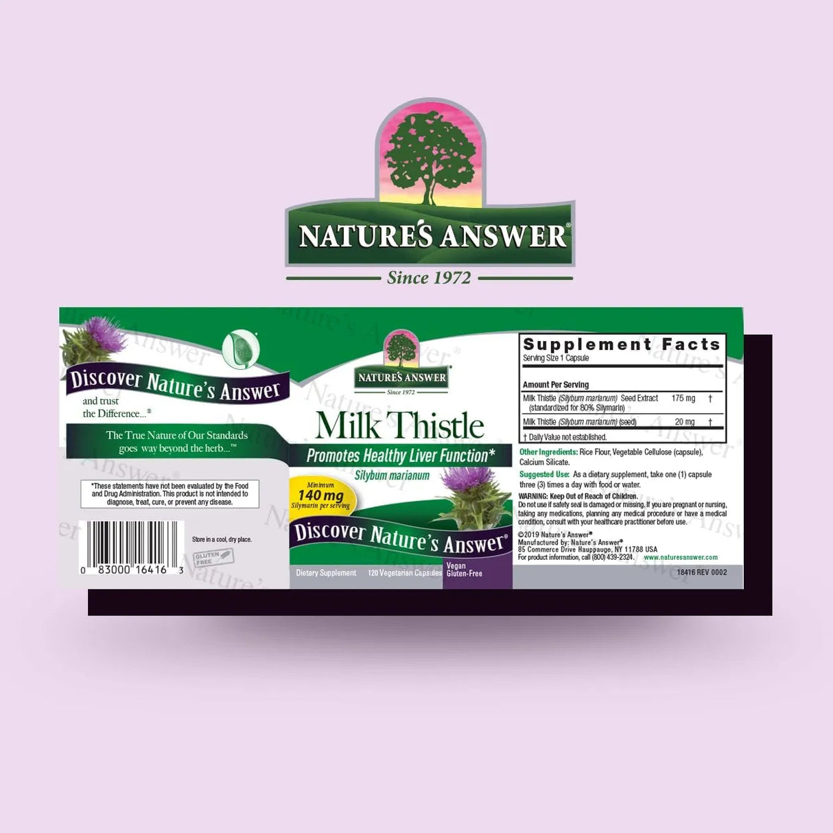 NATURE´S ANSWER - Nature's Answer Milk Thistle 120 Capsulas - The Red Vitamin MX - Suplementos Alimenticios - {{ shop.shopifyCountryName }}