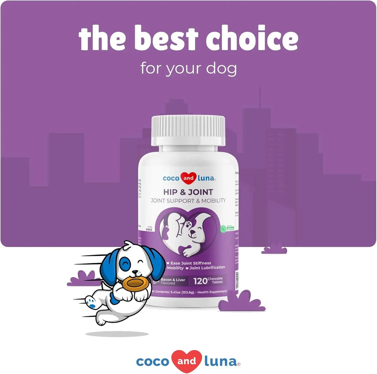 COCO AND LUNA - Coco and Luna Hip & Joint Supplement for Dogs 120 Tabletas Masticables - The Red Vitamin MX - Cuidado De Cadera Y Articulaciones Para Perros - {{ shop.shopifyCountryName }}