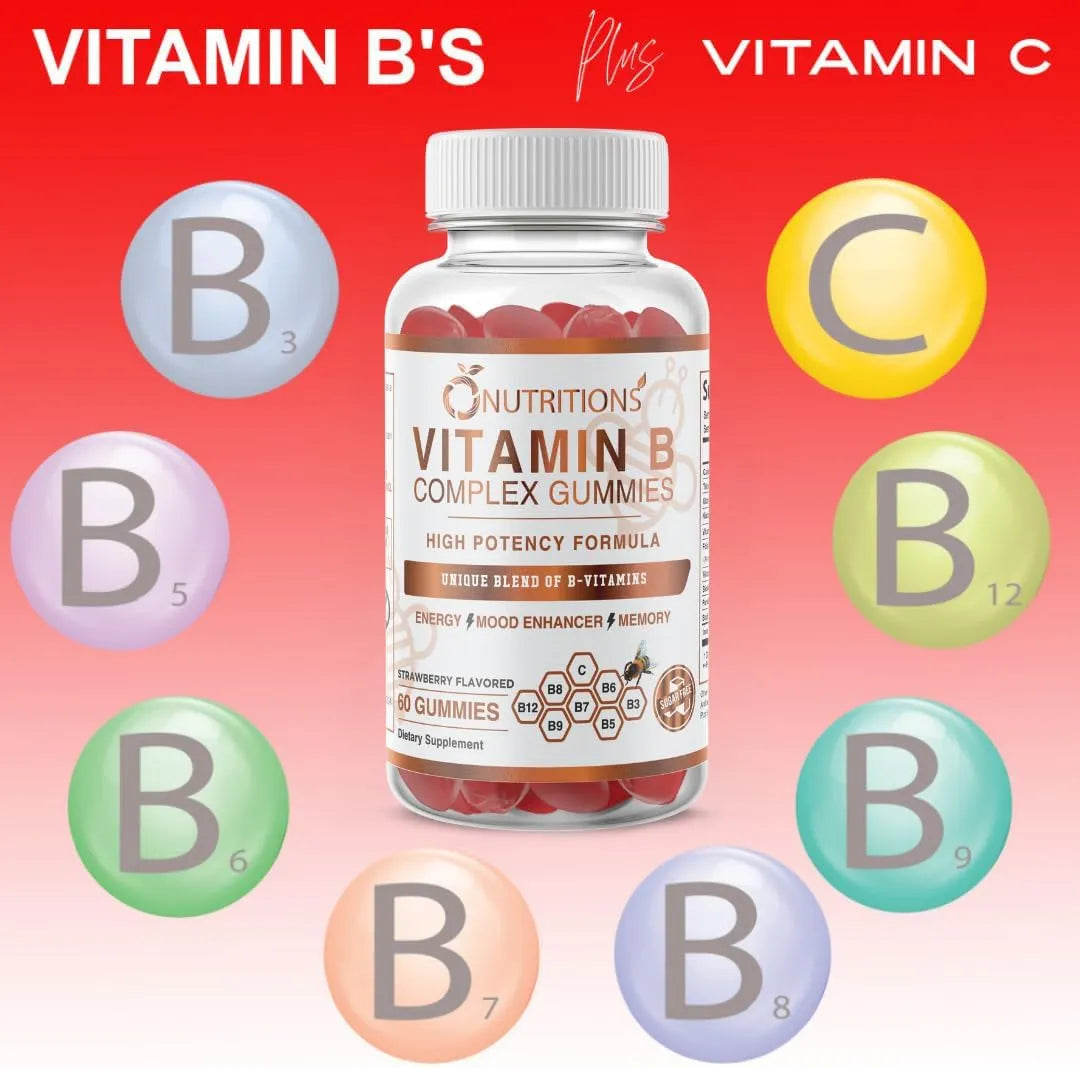 O NUTRITIONS - O NUTRITIONS Sugar Free Vitamin B Complex Vegan Gummies 60 Gomitas - The Red Vitamin MX - Suplementos Alimenticios - {{ shop.shopifyCountryName }}