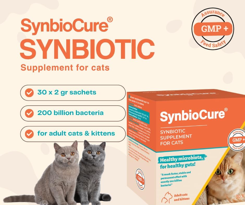 SynbioCure Probiotics & Prebiotics for Cats 30 Paquetes