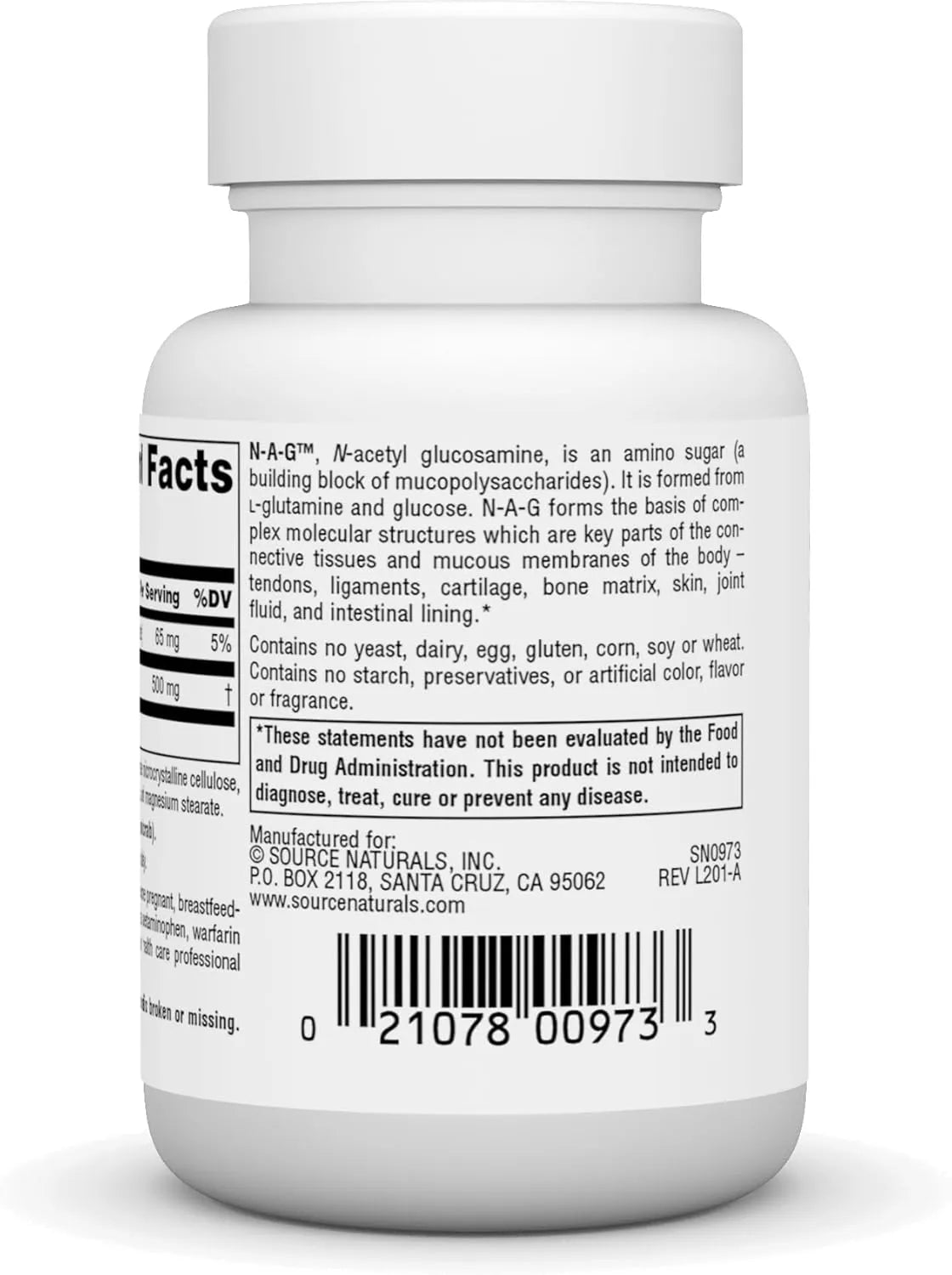 SOURCE NATURALS - Source Naturals N-A-G, N-Acetyl Glucosamine 250Mg. 60 Tabletas - The Red Vitamin MX - Suplementos Alimenticios - {{ shop.shopifyCountryName }}
