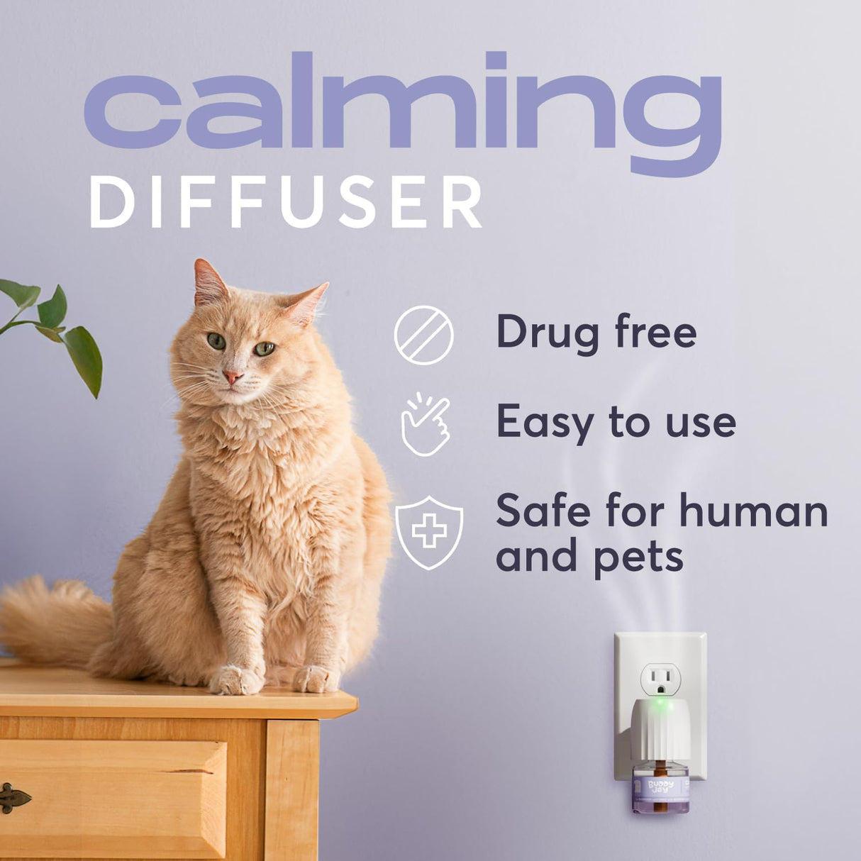 BUDDYJOY Cat Calming Diffuser Refills 3 Diffusers + 3 Refills