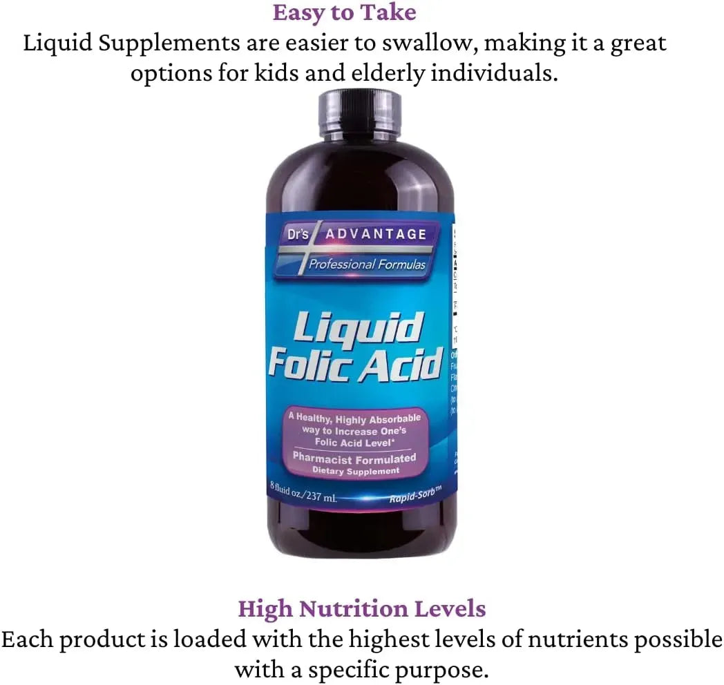 DR'S ADVANTAGE - Dr's Advantage Liquid Folic Acid 800mcg 237Ml. - The Red Vitamin MX - Suplementos Alimenticios - {{ shop.shopifyCountryName }}