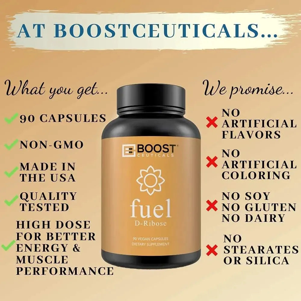 BOOSTCEUTICALS - BoostCeuticals D Ribose 500Mg. 90 Capsulas - The Red Vitamin MX - Suplementos Alimenticios - {{ shop.shopifyCountryName }}