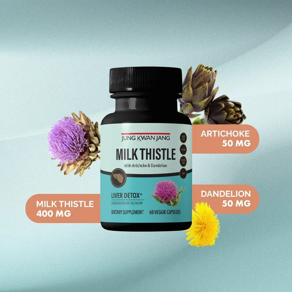 JUNGKWANJANG - JungKwanJang Milk Thistle with Artichoke & Dandelion 60 Capsulas - The Red Vitamin MX - Suplementos Alimenticios - {{ shop.shopifyCountryName }}
