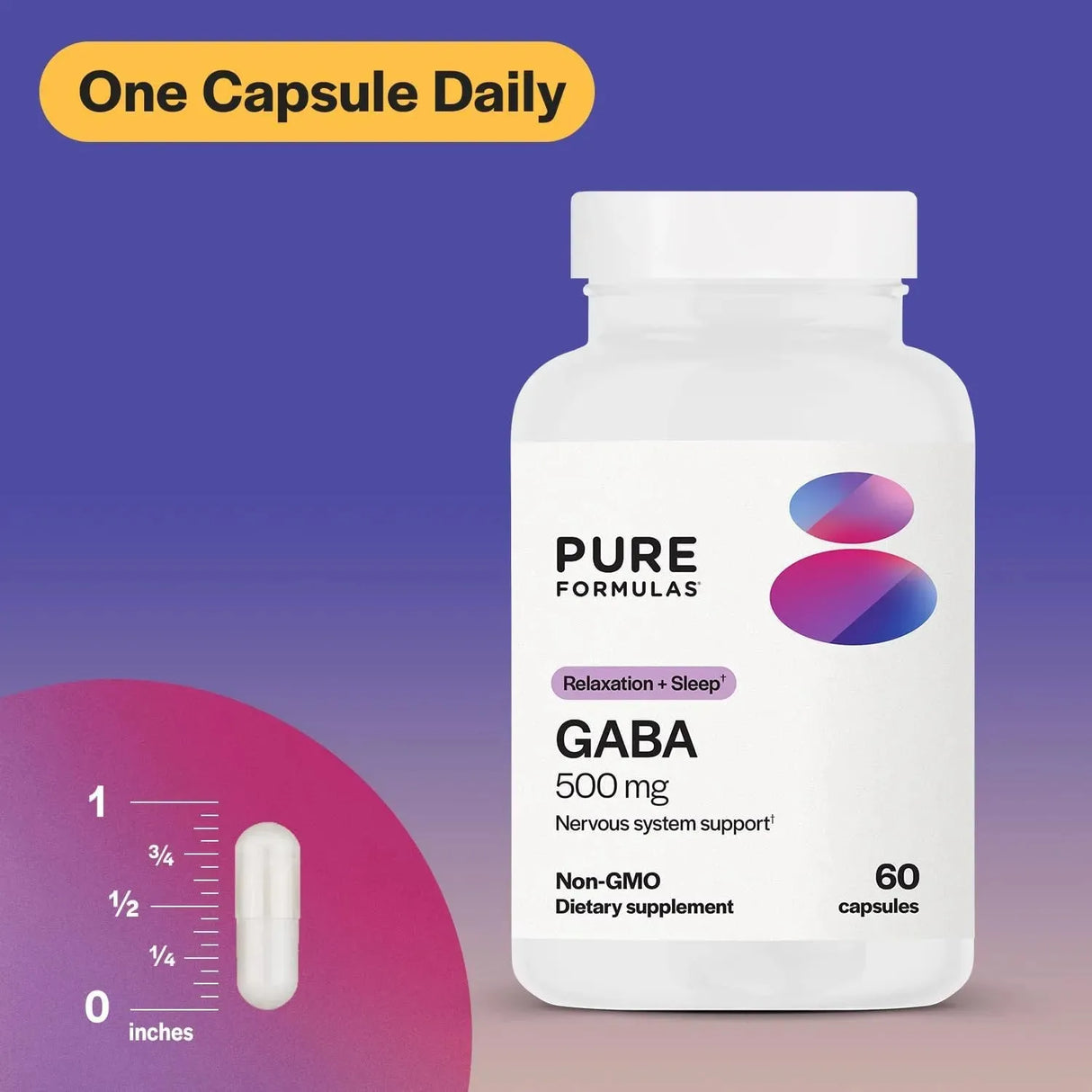 PURE FORMULAS - PureFormulas GABA 500Mg. 60 Capsulas - The Red Vitamin MX - Suplementos Alimenticios - {{ shop.shopifyCountryName }}