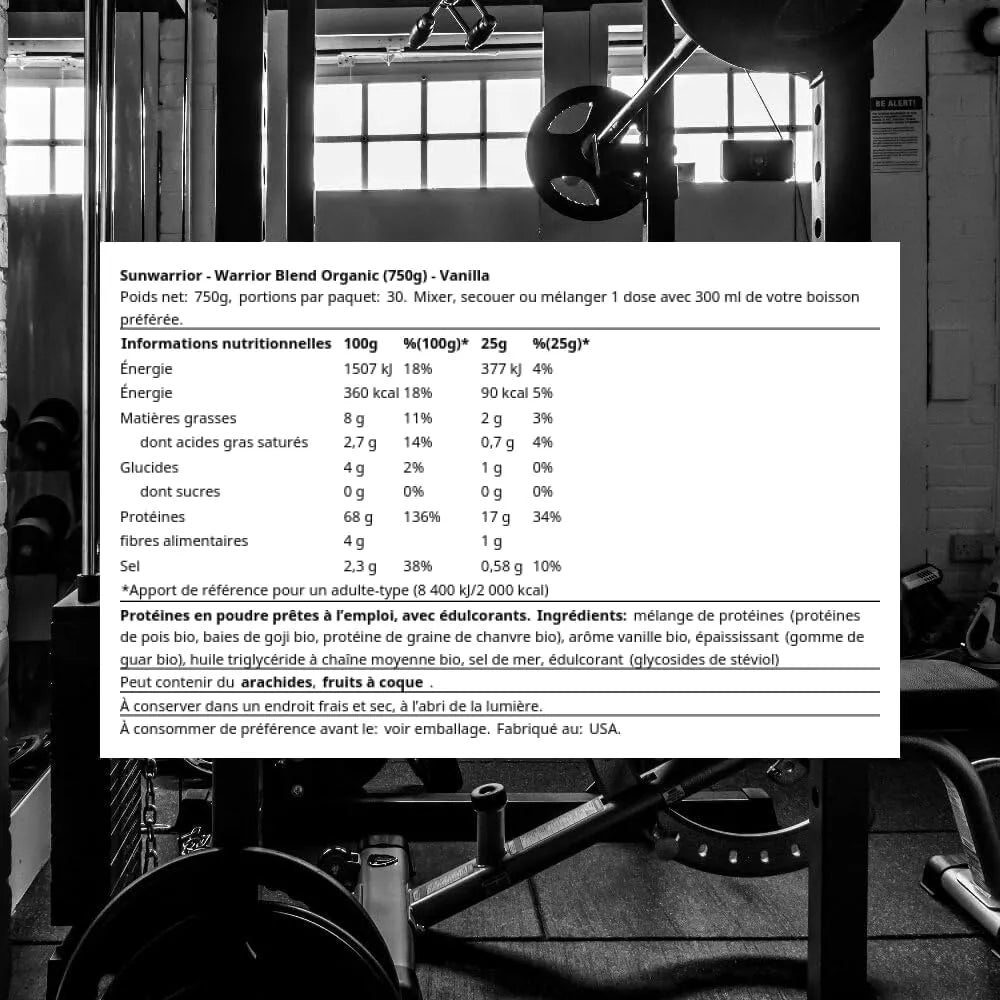 SUNWARRIOR - Sunwarrior Warrior Blend Organic Vegan Plant Protein Powder Vanilla 750Gr. - The Red Vitamin MX - Suplementos Alimenticios - {{ shop.shopifyCountryName }}