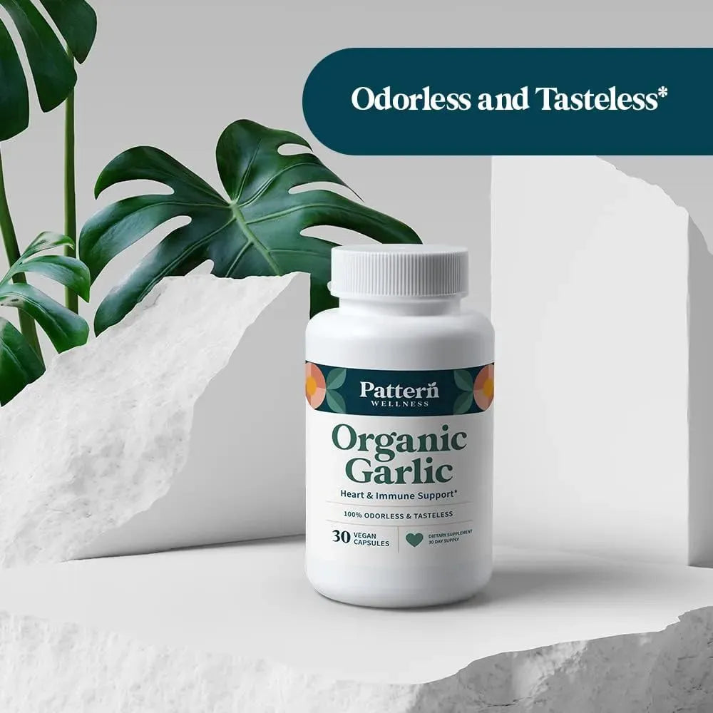 PATTERN WELLNESS - Pattern Wellness Odorless Organic Garlic 1000Mg. 30 Capsulas 2 Pack - The Red Vitamin MX - Suplementos Alimenticios - {{ shop.shopifyCountryName }}