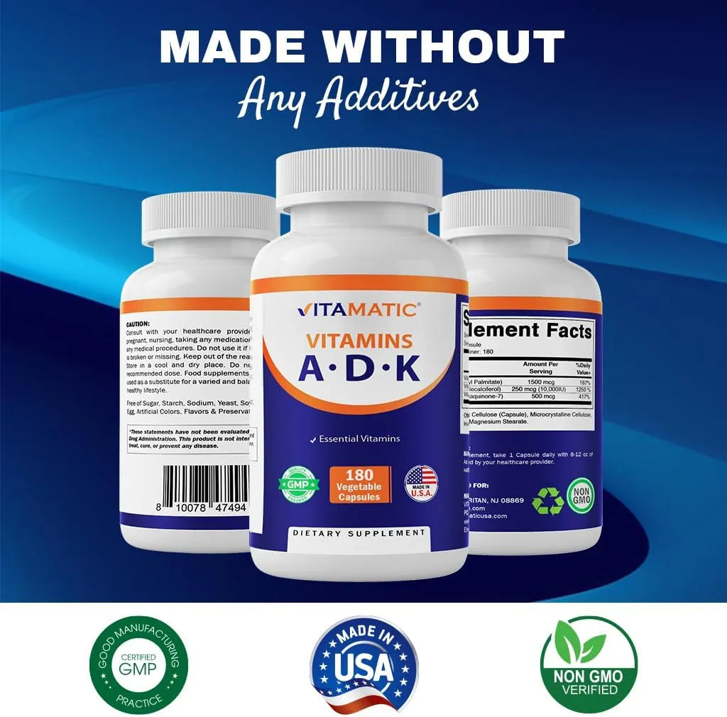 VITAMATIC - Vitamatic ADK Vitamins 180 Capsulas - The Red Vitamin MX - Suplementos Alimenticios - {{ shop.shopifyCountryName }}