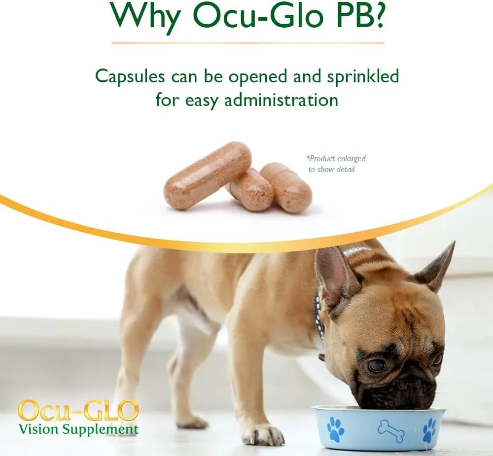 OCU-GLO - Ocu-GLO PB Vision Supplement for Small Dogs & Cats 30 Capsulas - The Red Vitamin MX - Cuidado De Los Ojos De Los Perros - {{ shop.shopifyCountryName }}