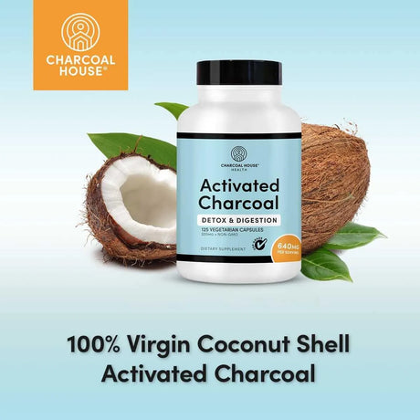 CHARCOAL HOUSE - Charcoal House Activated Charcoal 125 Capsulas - The Red Vitamin MX - Suplementos Alimenticios - {{ shop.shopifyCountryName }}
