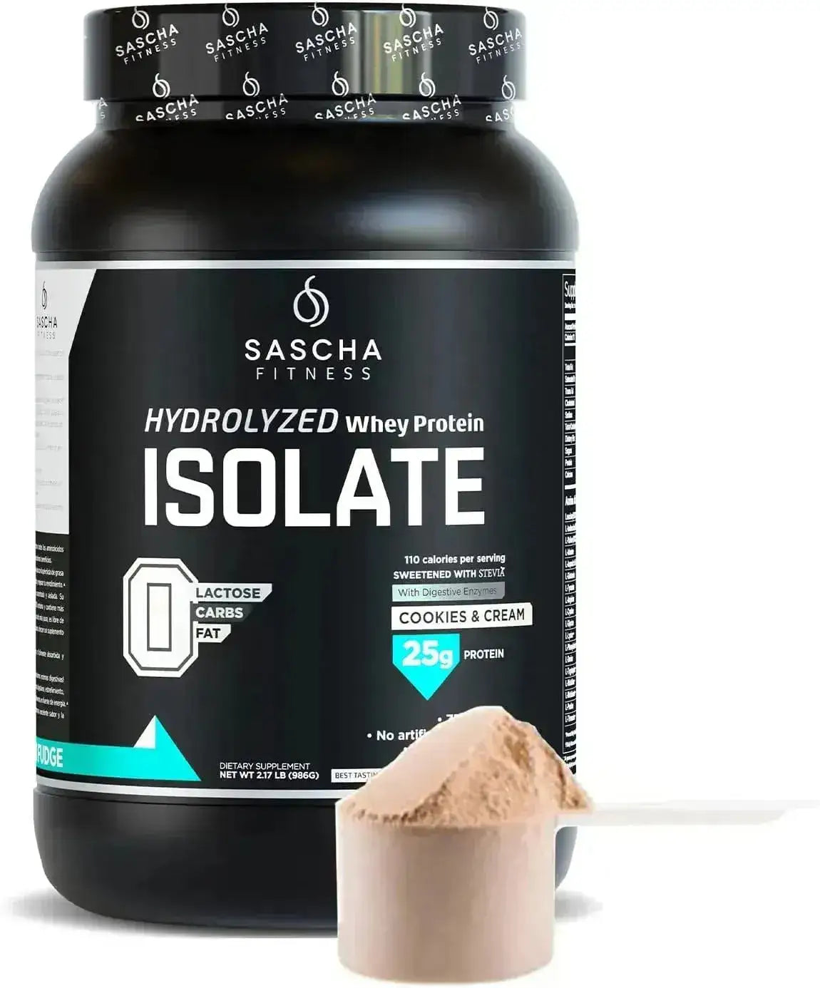 SASCHA FITNESS - SASCHA FITNESS Hydrolyzed Whey Protein Isolate Grass-Fed Cookies & Cream 986Gr. - The Red Vitamin MX - Suplementos Alimenticios - {{ shop.shopifyCountryName }}