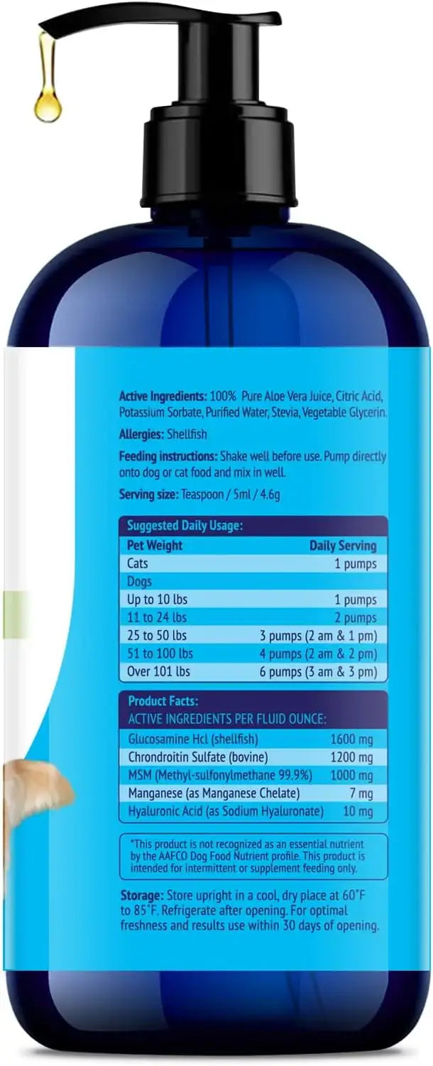 NULIFE - NuLife Hip & Joint Liquid Glucosamine for Dogs 16 Fl.Oz. - The Red Vitamin MX - Cuidado De Cadera Y Articulaciones Para Perros - {{ shop.shopifyCountryName }}