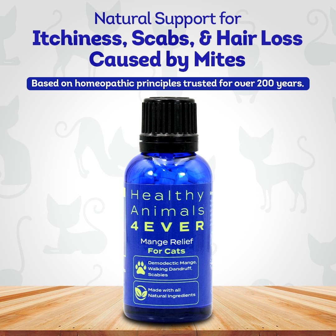 HA4E Mange Relief for Cats Treatment for Itchiness Scabs & Hair Loss 300 Tabletas