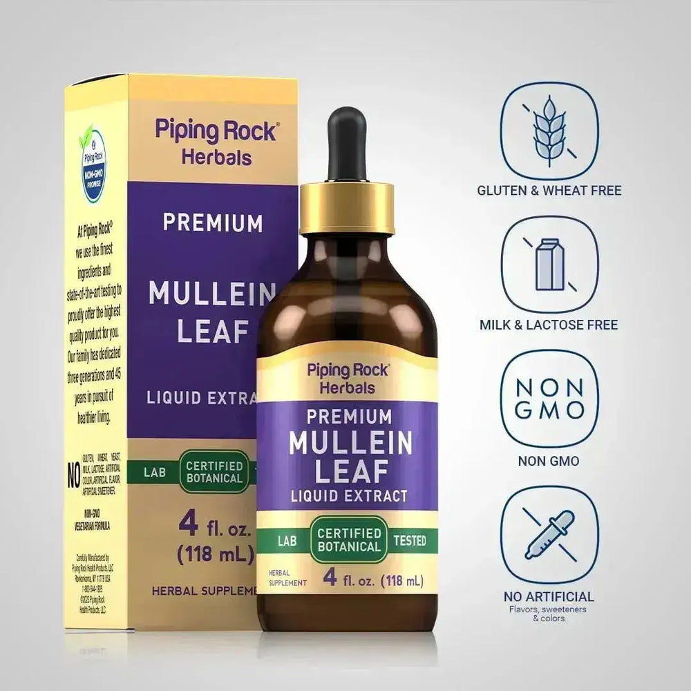 PIPING ROCK - Piping Rock Mullein Leaf Extract Tincture 4 Fl.Oz. - The Red Vitamin MX - Suplementos Alimenticios - {{ shop.shopifyCountryName }}