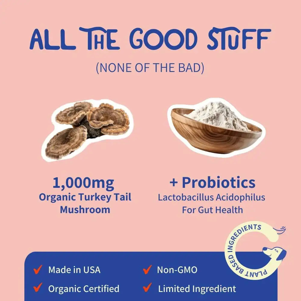 FIFTH & FIDO - Fifth & Fido Turkey Tail Mushroom for Dogs 100 Servicios 105Gr. - The Red Vitamin MX - Suplementos Herbales Para Perros - {{ shop.shopifyCountryName }}