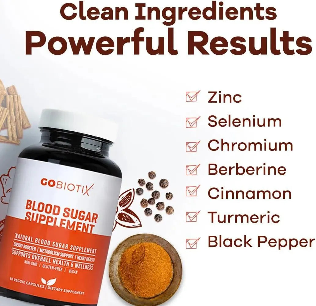 GOBIOTIX - GOBIOTIX Blood Sugar Support 60 Capsulas - The Red Vitamin MX - Suplementos Alimenticios - {{ shop.shopifyCountryName }}