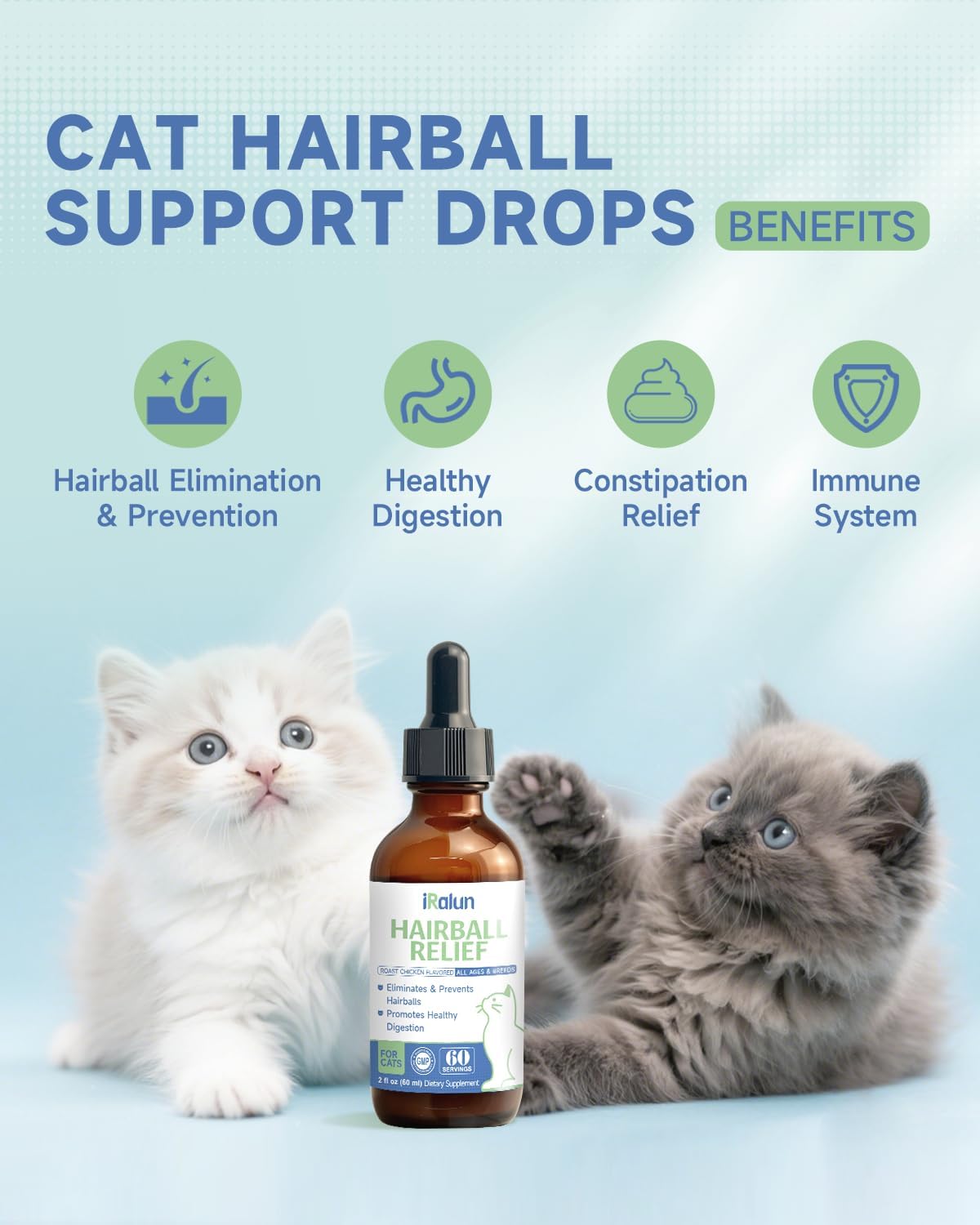 IRALUN Hairball Treatment for Cats 2 Fl.Oz.