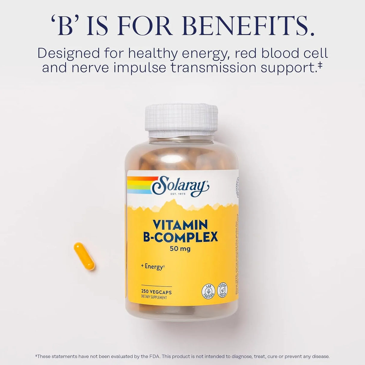 SOLARAY - SOLARAY Vitamin B Complex 50Mg. 250 Capsulas - The Red Vitamin MX - Suplementos Alimenticios - {{ shop.shopifyCountryName }}