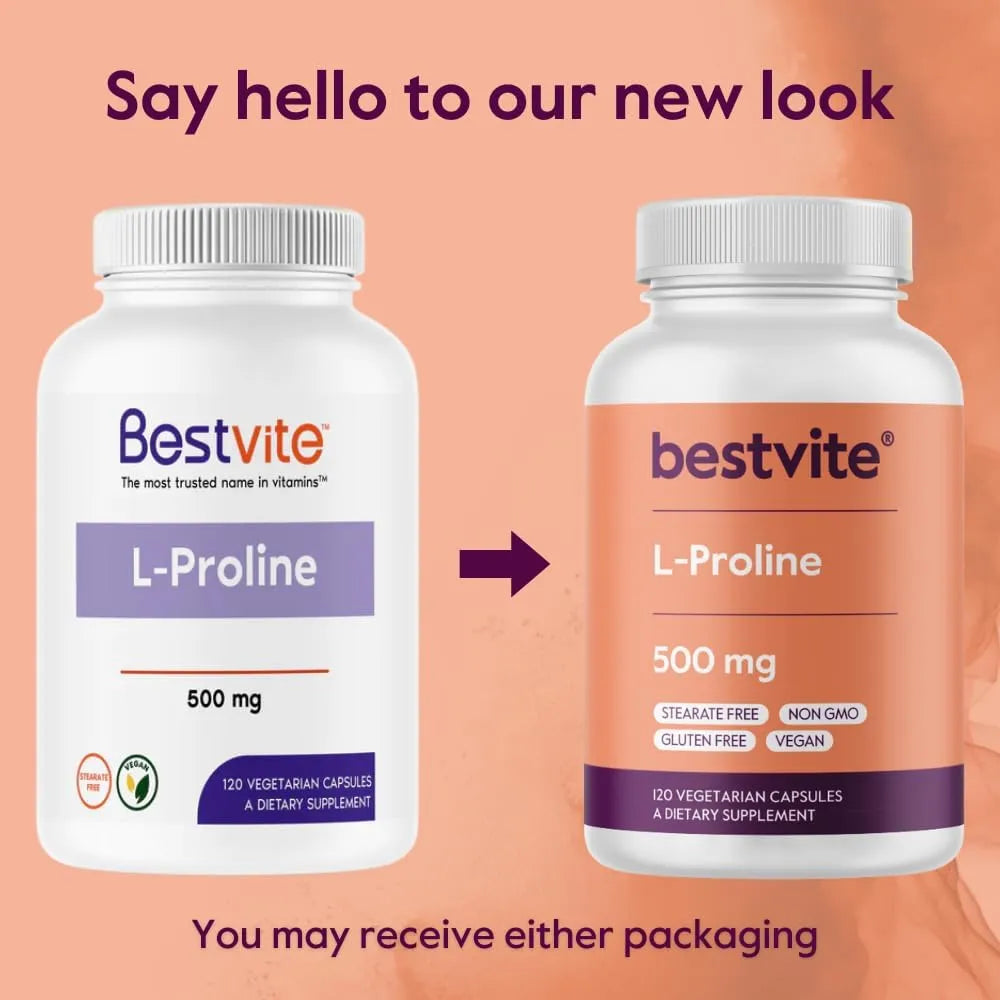 BESTVITE - BESTVITE L-Proline 500Mg. 120 Capsulas 2 Pack - The Red Vitamin MX - Suplementos Alimenticios - {{ shop.shopifyCountryName }}