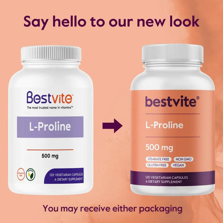 BESTVITE - BESTVITE L-Proline 500Mg. 120 Capsulas 2 Pack - The Red Vitamin MX - Suplementos Alimenticios - {{ shop.shopifyCountryName }}