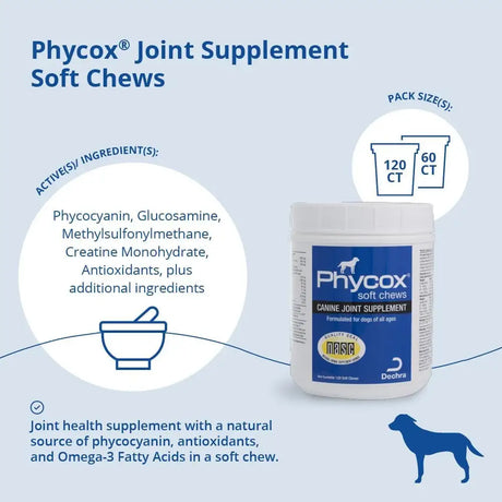 PHYCOX - PhyCox Canine Joint Support 120 Masticables - The Red Vitamin MX - Cuidado De Cadera Y Articulaciones Para Perros - {{ shop.shopifyCountryName }}
