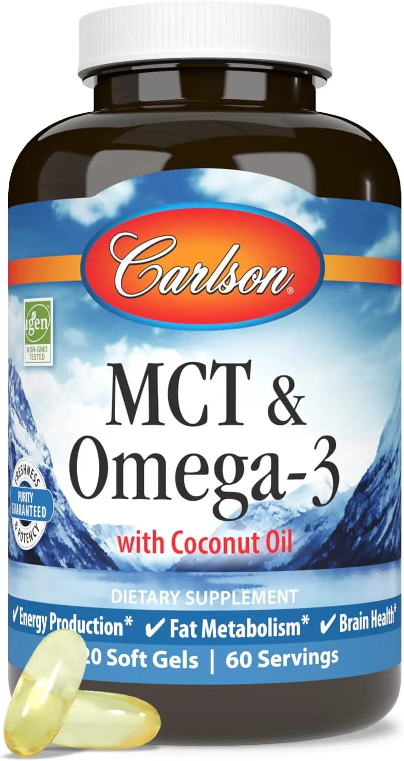CARLSON - Carlson MCT & Omega-3 120 Capsulas Blandas - The Red Vitamin MX - Suplementos Alimenticios - {{ shop.shopifyCountryName }}