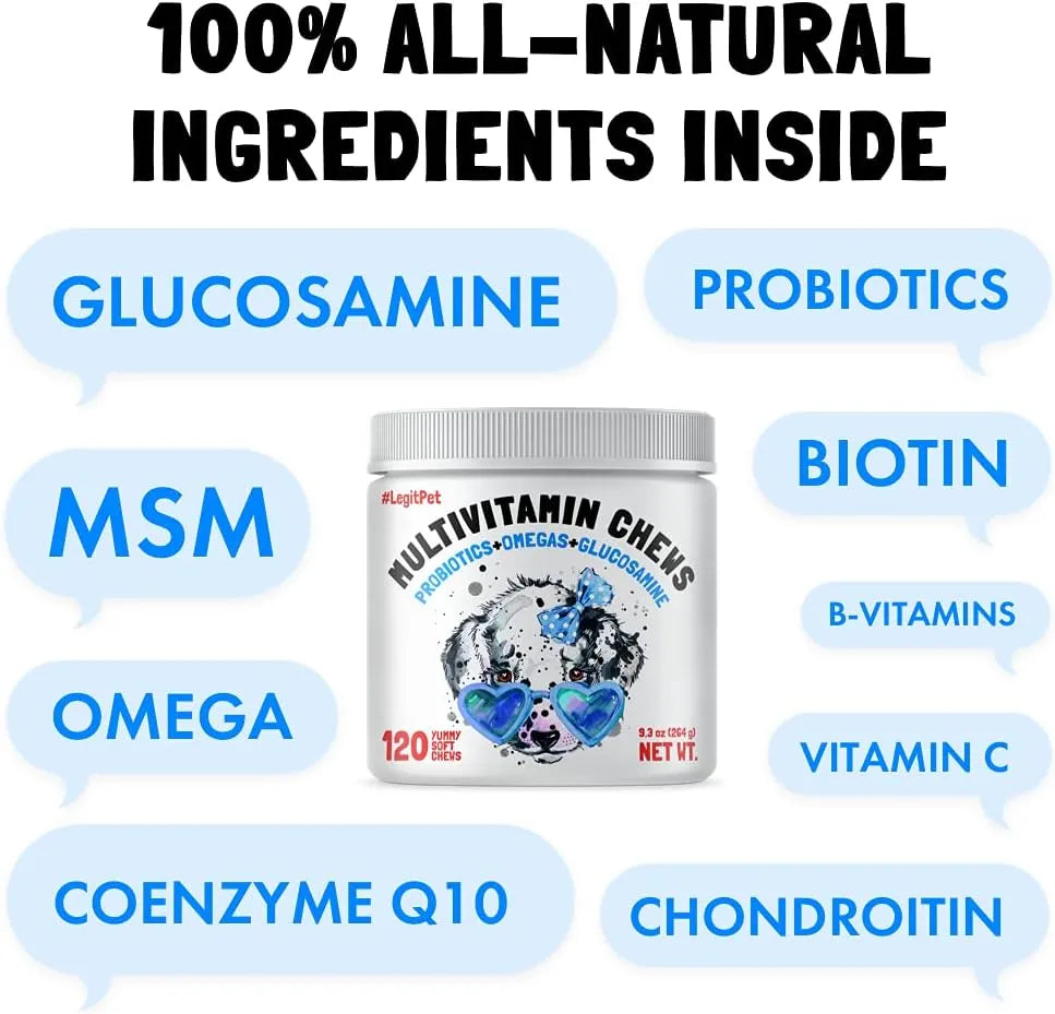 LEGIPET - LEGITPET Dog Vitamins 120 Masticables - The Red Vitamin MX - Multivitamínicos Para Perros - {{ shop.shopifyCountryName }}