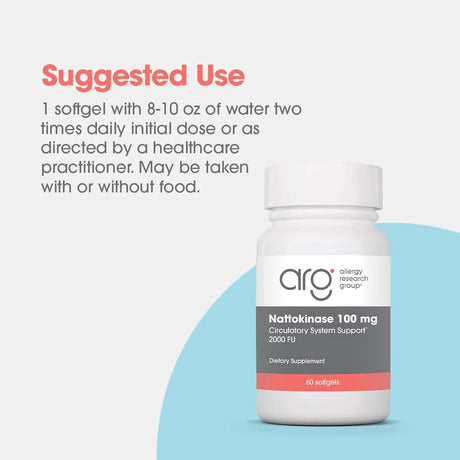 ALLERGY RESEARCH GROUP - Allergy Research Group Nattokinase 100Mg. 60 Capsulas Blandas - The Red Vitamin MX - Suplementos Alimenticios - {{ shop.shopifyCountryName }}