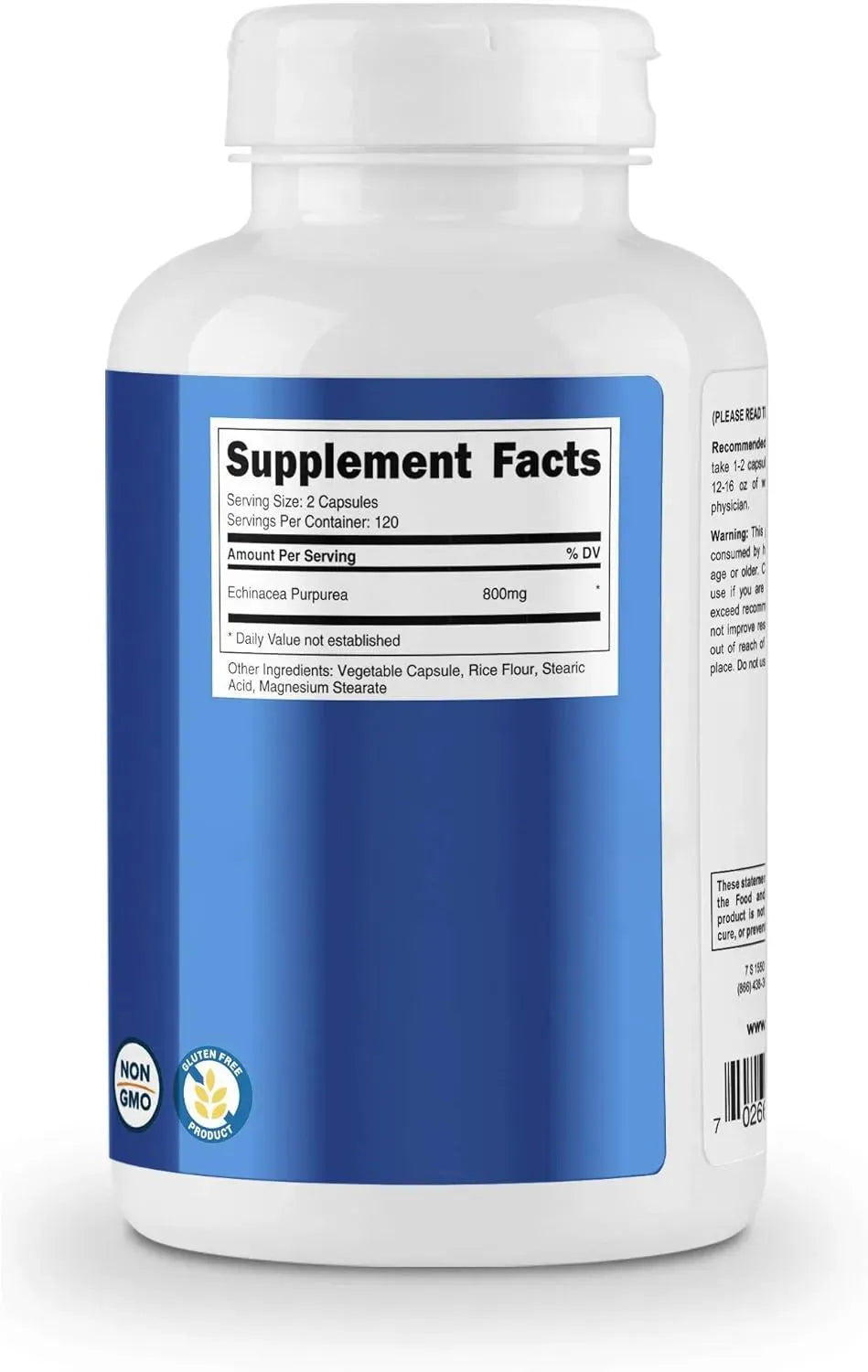 NUTRICOST - Nutricost Echinacea 800Mg. 240 Capsulas - The Red Vitamin MX - Suplementos Alimenticios - {{ shop.shopifyCountryName }}