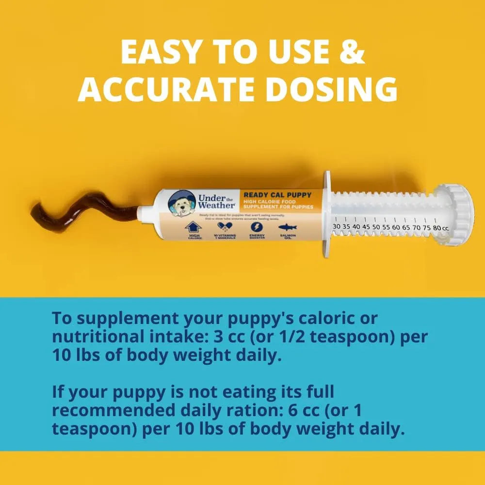 UNDER THE WEATHER - Under the Weather Pet Ready Cal for Puppies 100cc High Calorie - The Red Vitamin MX - Multivitamínicos Para Perros - {{ shop.shopifyCountryName }}