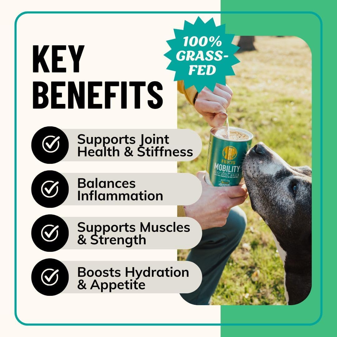 FIDO'S - Fido's Mobility Bone Broth for Dogs 60 Servicios 184Gr. - The Red Vitamin MX - Suplementos Herbales Para Perros - {{ shop.shopifyCountryName }}