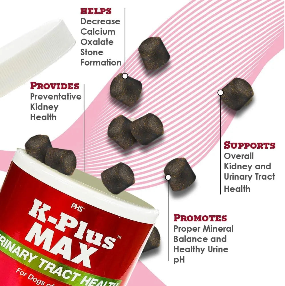 K-PLUS MAX - K-PLUS MAX Urinary Tract Health Soft Chews for Dogs 90 Masticables - The Red Vitamin MX - Salud De Tracto Urinario Para Perros - {{ shop.shopifyCountryName }}