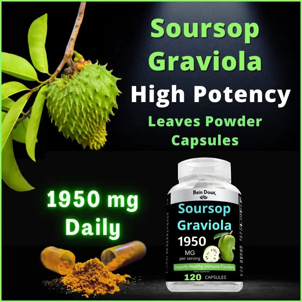 BEIN DOUX - BEIN DOUX Soursop Graviola 1950Mg. 120 Capsulas - The Red Vitamin MX - Suplementos Alimenticios - {{ shop.shopifyCountryName }}