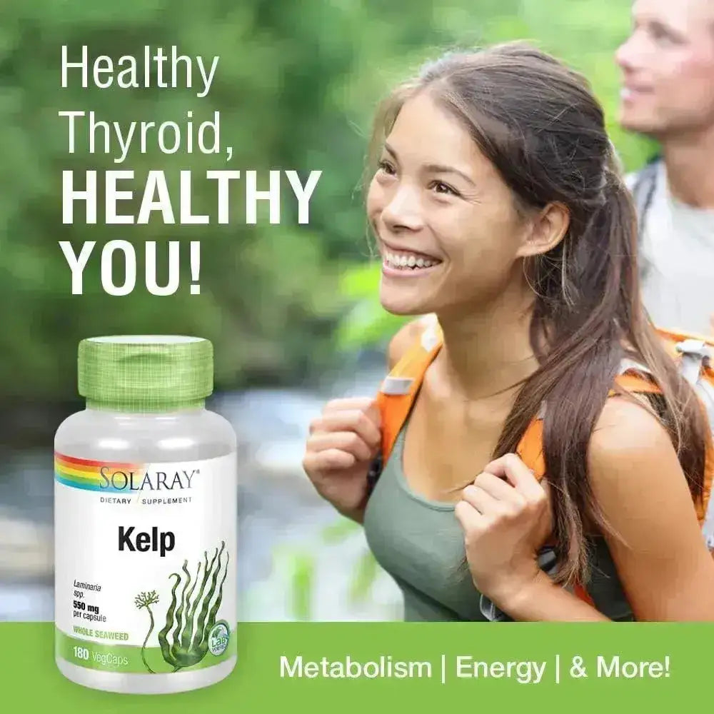 SOLARAY - Solaray Kelp 550Mg. 180 Capsulas - The Red Vitamin MX - Suplementos Alimenticios - {{ shop.shopifyCountryName }}